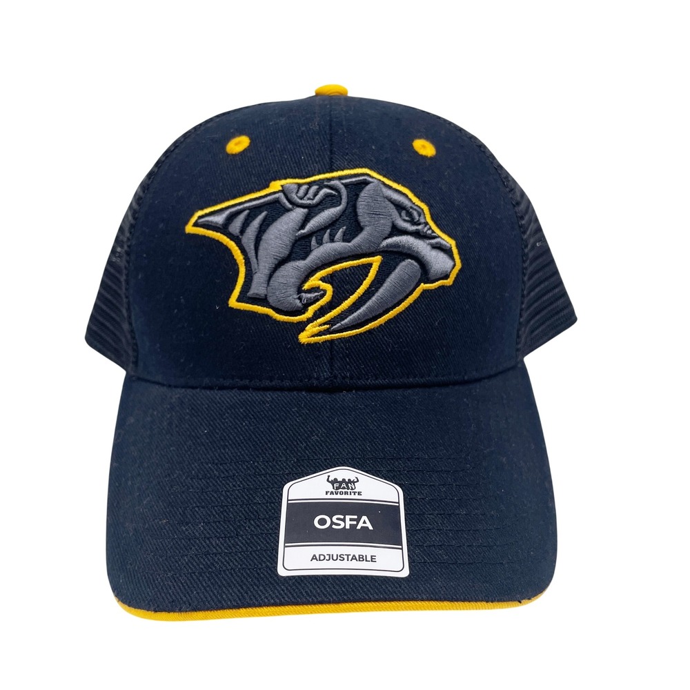 Fan Favorite Men's Navy Nashville Predators NHL Mesh Trucker Hat OSFA